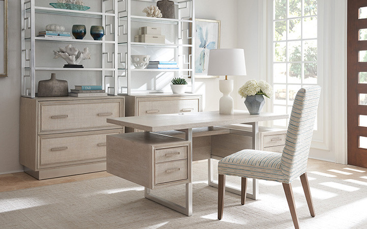 Barrington office scene featuring desk and file cabinets.