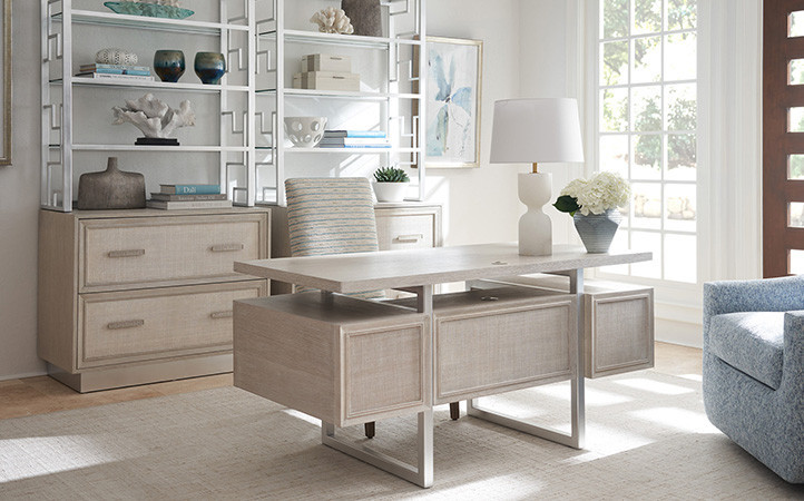 Barrington office scene featuring desk and file cabinets.