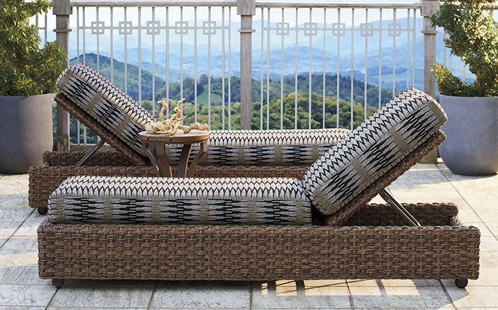 Kilimanjaro scene featuring two chaises.