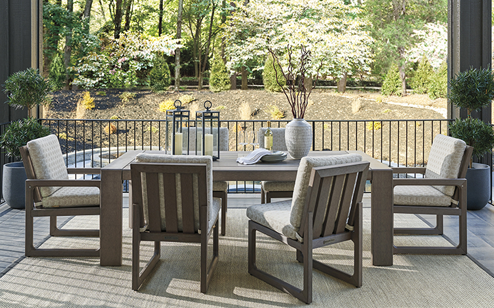 Mozambique dining room scene featuring dining table with chairs.