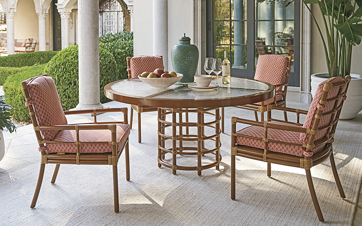 Sandpiper Bay room scene featuring dining table with chairs.