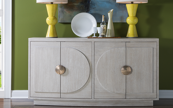 Solimar living room scene featuring a buffet.