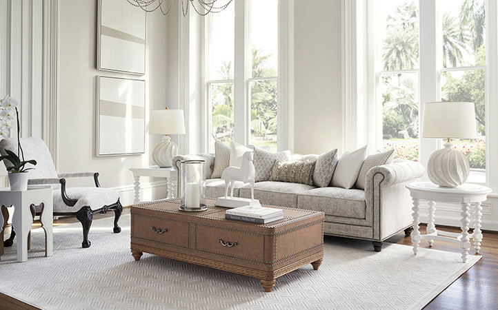 Villa Blanca living room scene in a white finish.